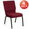 Flash Furniture 18.5"W Stack Church Chair in Burgundy Fabric, 4PK 4-XU-CH-60096-BY-GG - alternate 8